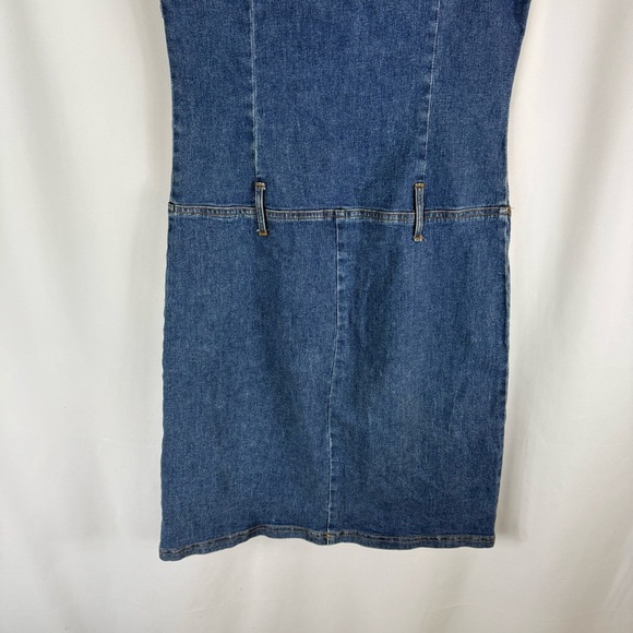 Hot Kiss stretchy denim dress with front buttons 2000’s Style - Picture 10 of 13